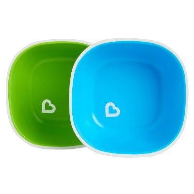 Munchkin Splash Toddler Bowls - 2pk - Blue/Green | Target