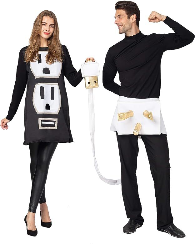 Spooktacular Creations USB/Light Plug and Socket Couple Set Halloween Costume for Adult | Amazon (US)