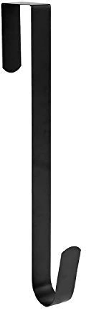 Sattiyrch 15" Wreath Hanger for Front Door Metal Over The Door Single Hook, Black(1) | Amazon (US)