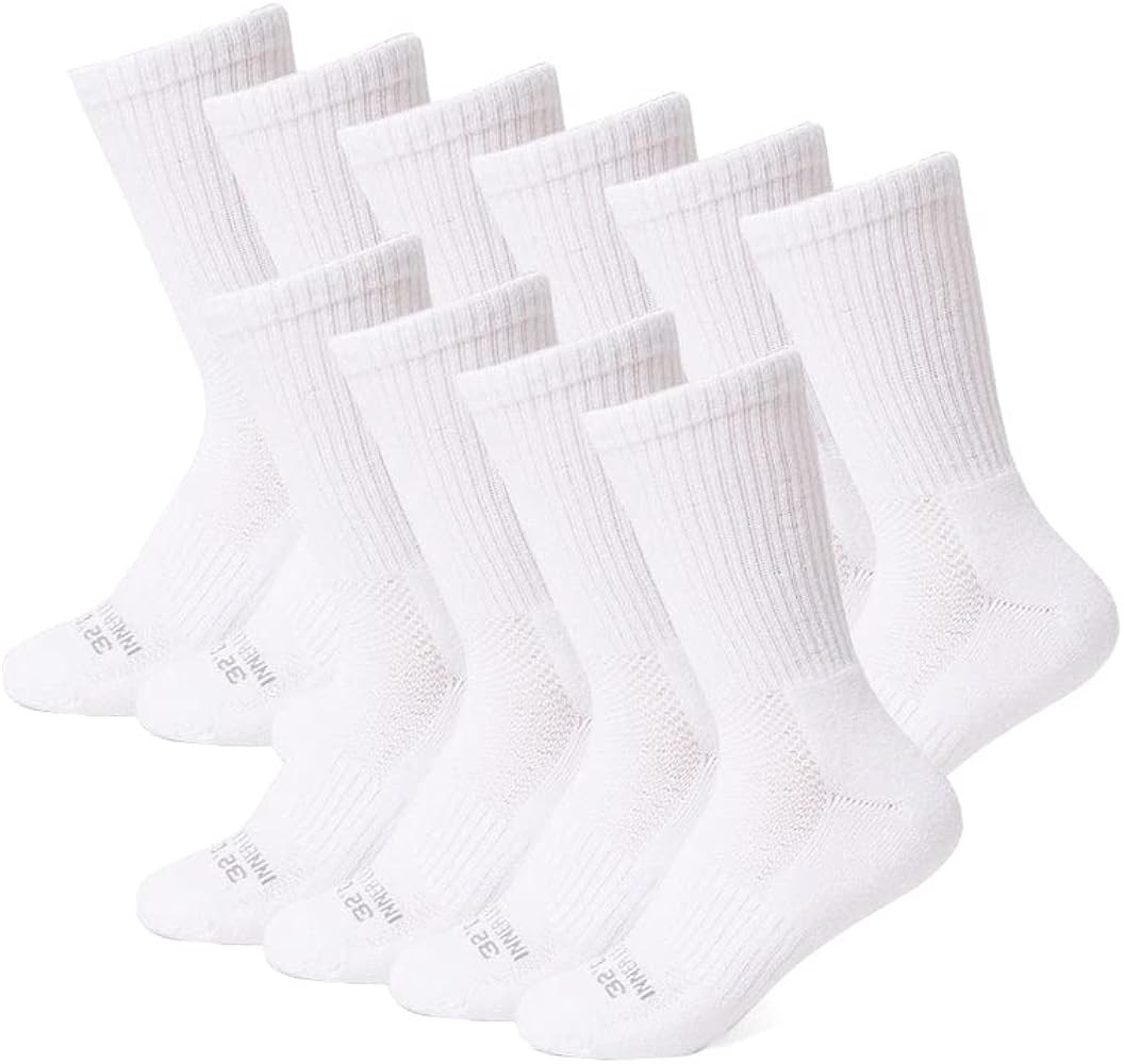 32 DEGREEES Women's 5 Pack Comfort Crew Socks | Anti-Odor | Arch Support | Active | Casual | Work | Amazon (US)