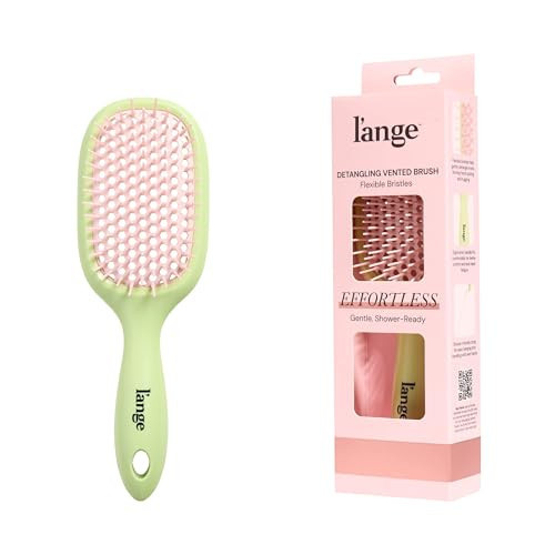 L'ANGE HAIR Detangling Vented Brush | Flexible Bristles for Wet or Dry Hair | Gentle Glide to Reduce Breakage | Ergonomic Shower Brush | Great for All Hair Types & Sensitive Scalps (Green) | Amazon (US)