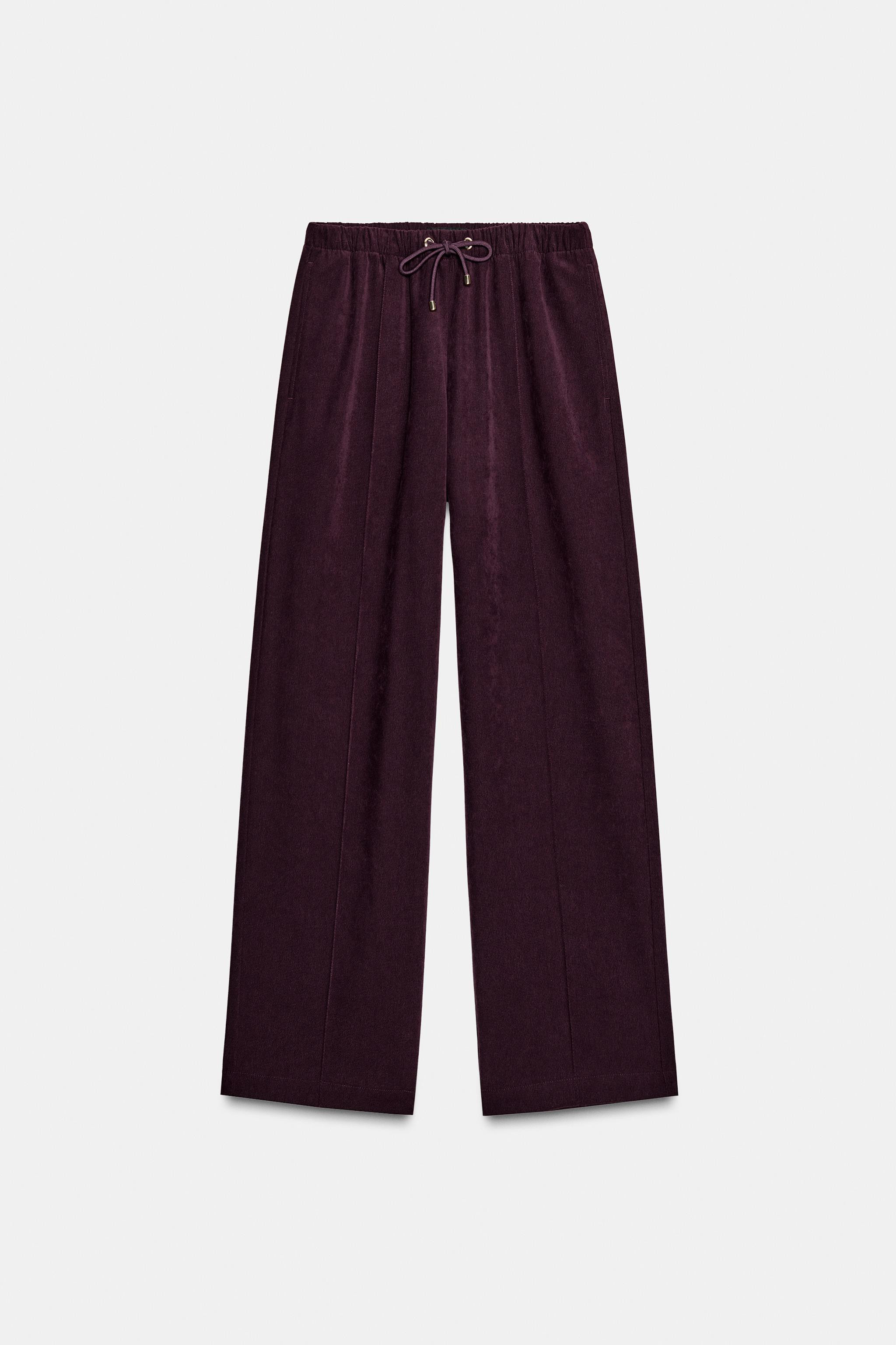 WIDE LEG ELASTIC WAIST PANTS | Zara US