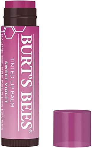 Burt's Bees Lip Balm, Tinted Moisturizing Lip Care for Women, 100% Natural, Sweet Violet (2 Pack) | Amazon (US)