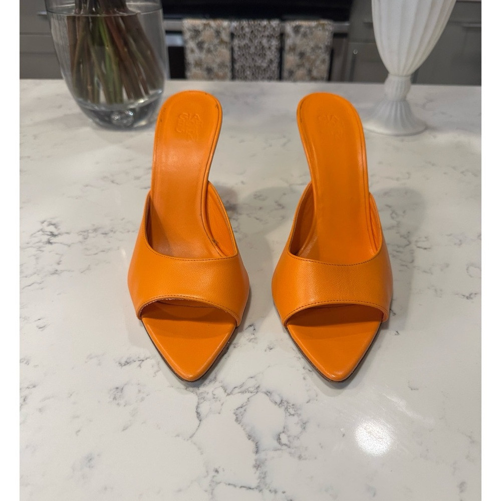 Gia Borghini Pointed Toe Mules in Orange - Size 40 | Poshmark