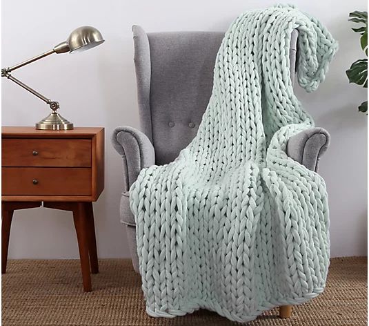 Berkshire Blanket Chunky Rope Knit Throw - QVC.com | QVC