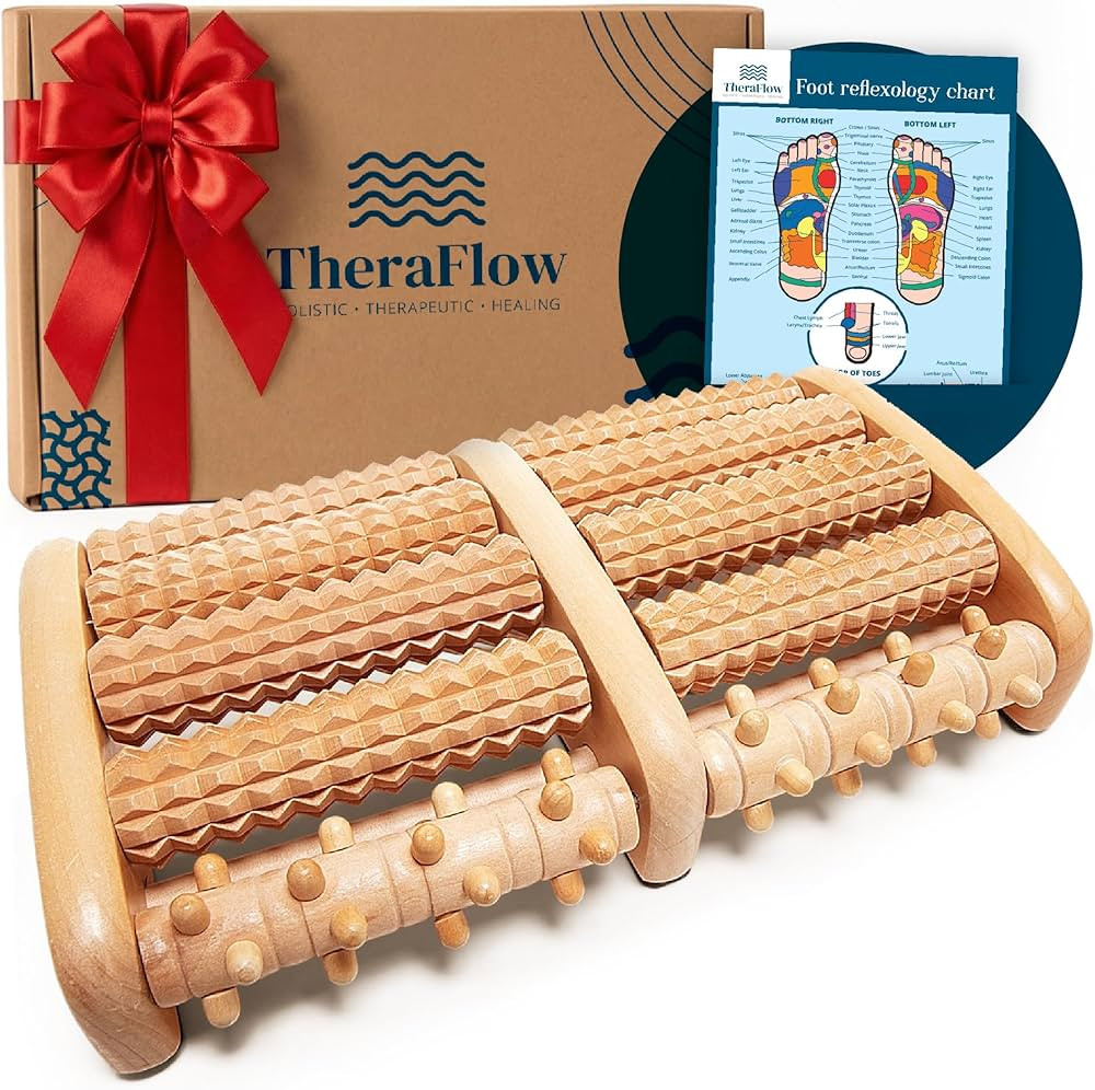 TheraFlow Foot Roller for Plantar Fasciitis Relief and Neuropathy Pain Relief for Feet - Wooden F... | Amazon (US)