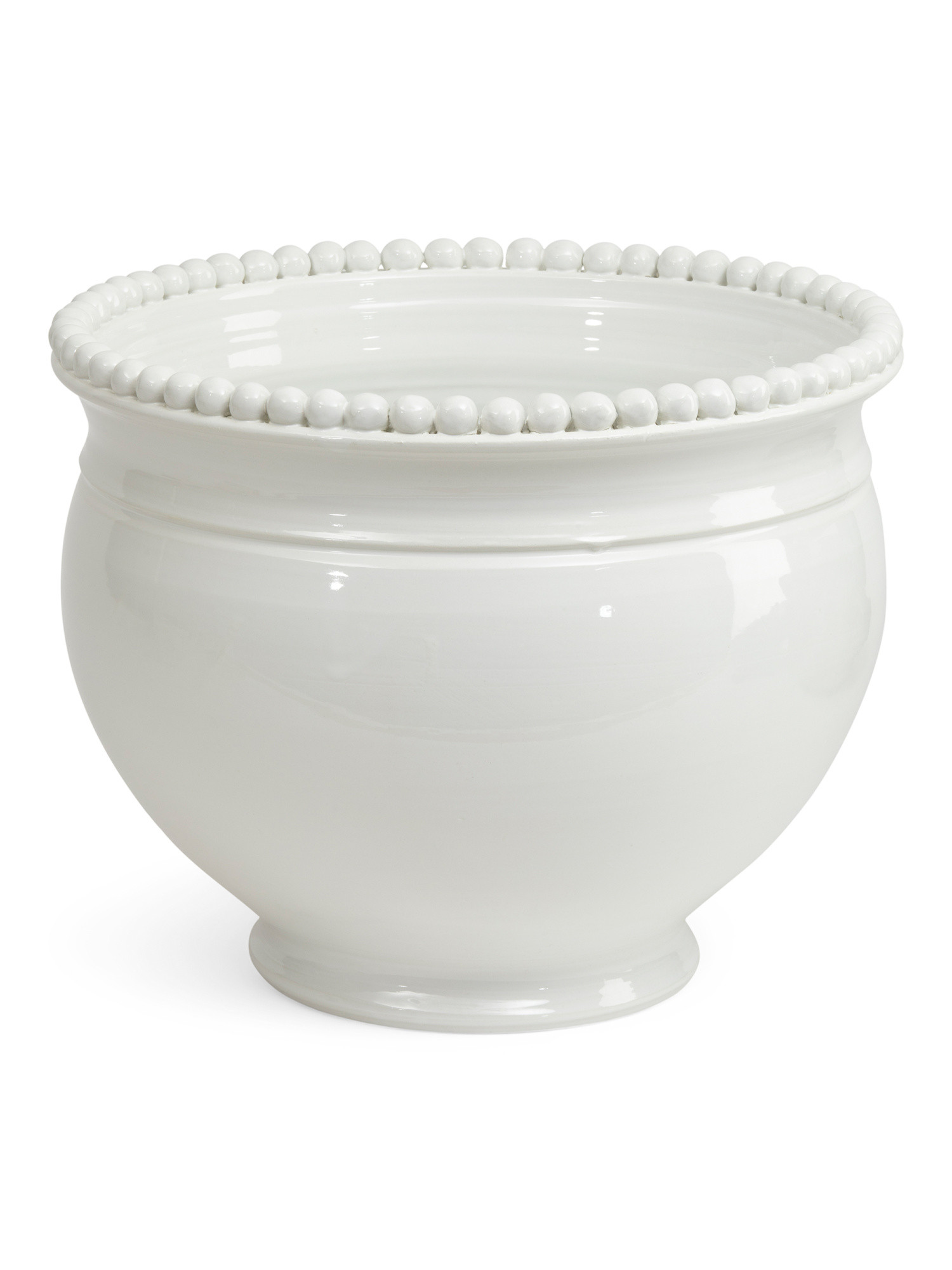 Handmade In Italy 12.75x16in Dot Edge Ceramic Planter | TJ Maxx