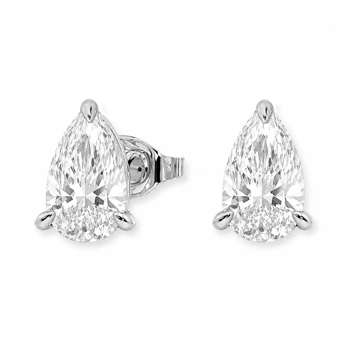 Pear Shape Lab Grown Diamond Studs | J. Brooks Jewelers