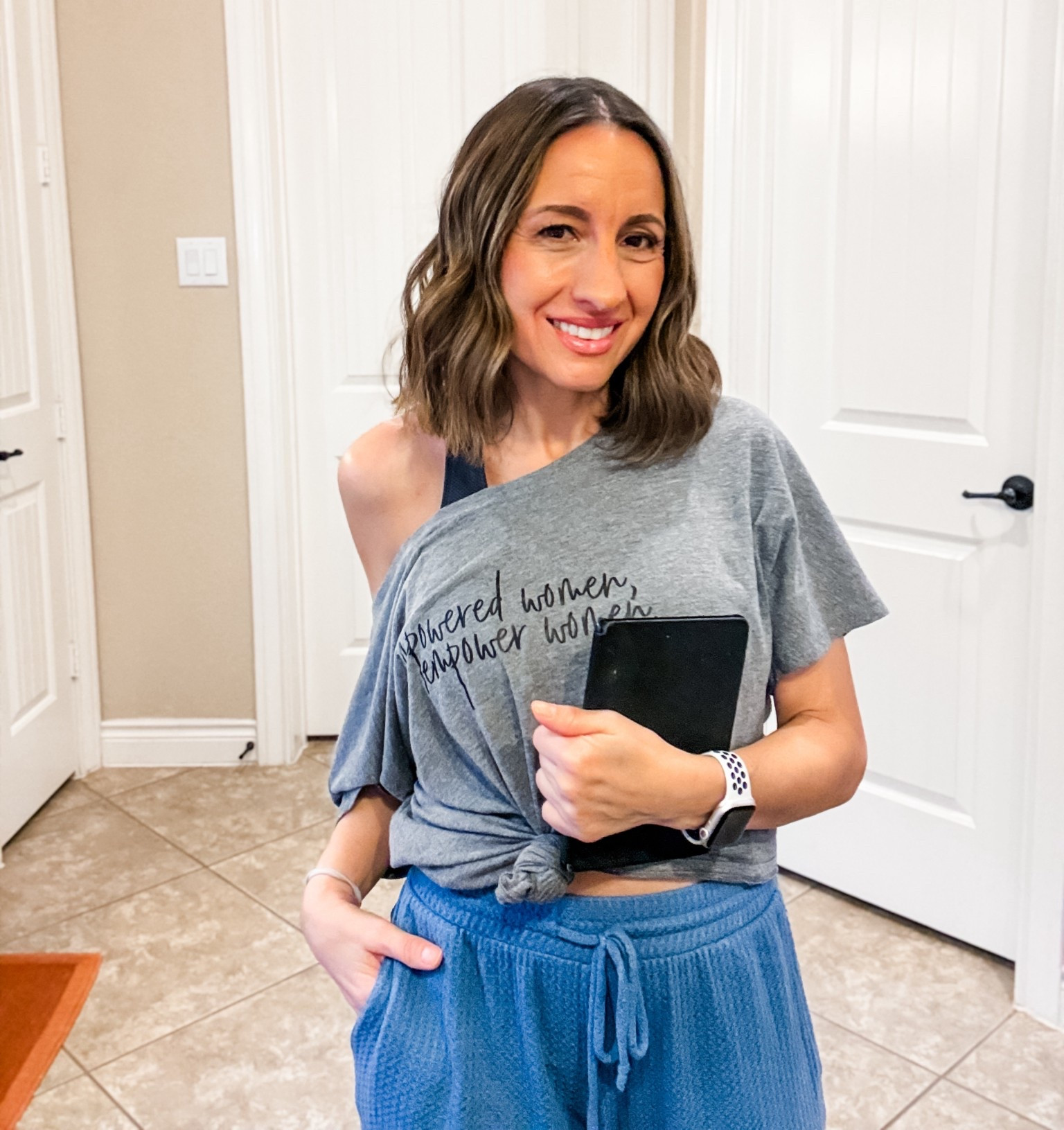 Let’s have some fun. I love shirts with positive messages. I love this empowered women empower women. We adjust each other’s crowns without needing to broadcast it. 
Comfy waffle knit blend sweatpants. 
Kindle Paperwhite because I love to read without adding more stuff to organize  
Petite style. 

#LTKselfcare #LTKOver40 #LTKPetite
