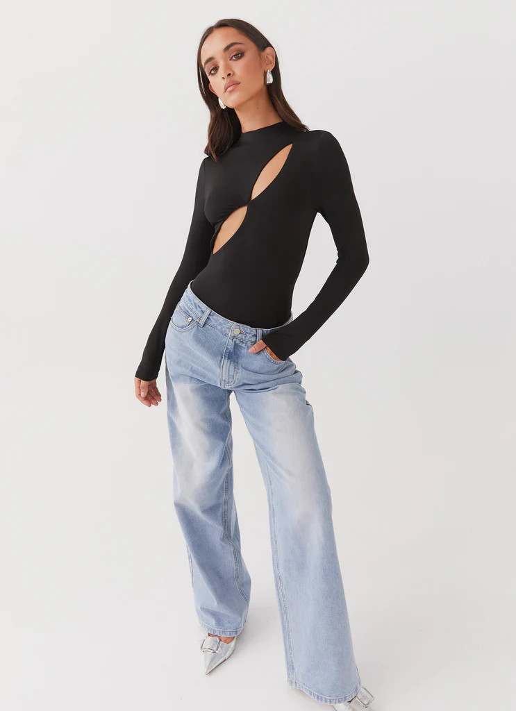 Special Affair Long Sleeve Bodysuit - Black | Peppermayo (Global)