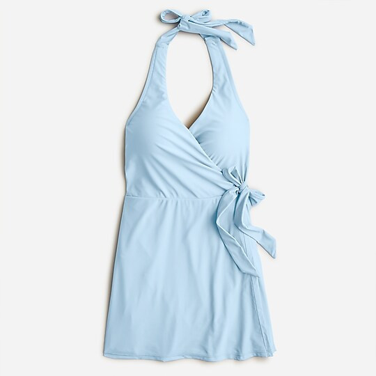 Halter wrap swim dress | J. Crew US