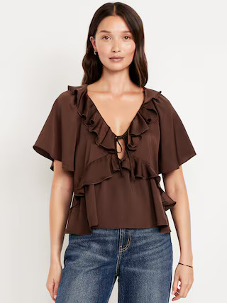 Ruffle V-Neck Top | Old Navy | Old Navy (US)