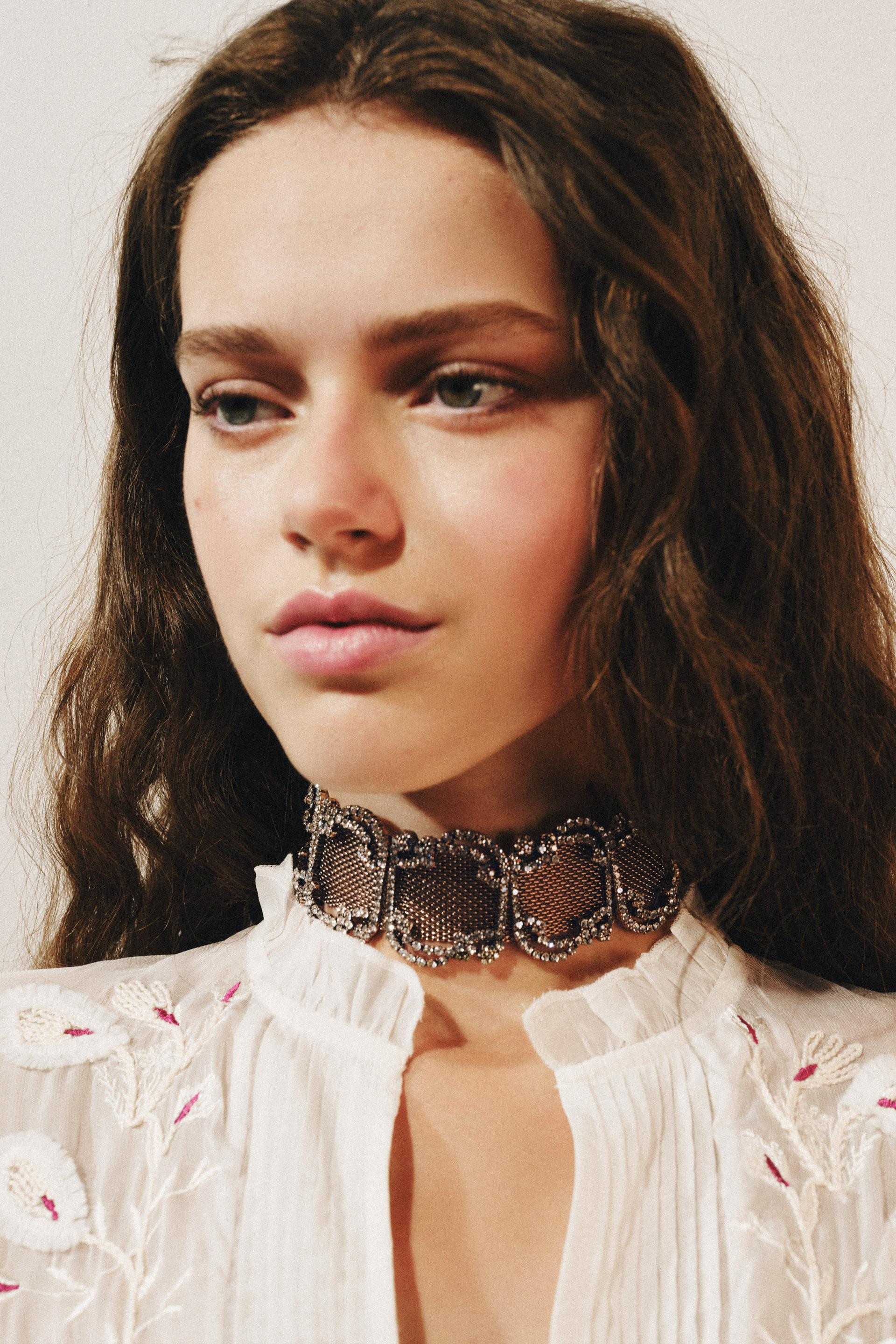 Zara - Metallic Mesh Sparkle Choker - Gold / Silver - M - Woman | Zara US