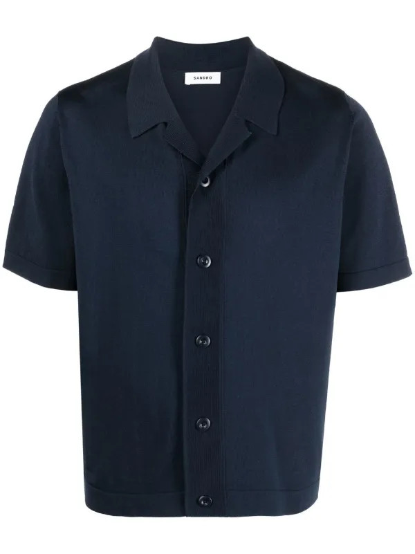 SANDRO short-sleeved Knit Shirt - Farfetch | Farfetch Global