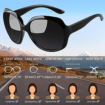 Joopin Polarized Sunglasses Womens Trendy Oversized Large Driving Sun Glasses Ladies UV Protectiv... | Amazon (US)