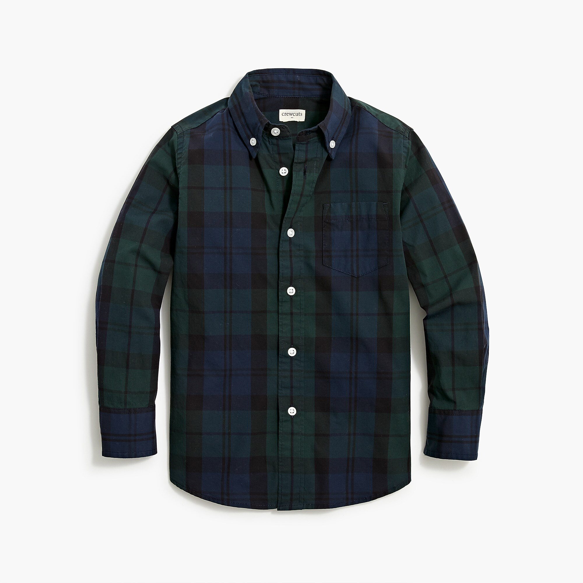 Boys' long-sleeve flex casual shirt in Black Watch plaid | J.Crew Factory