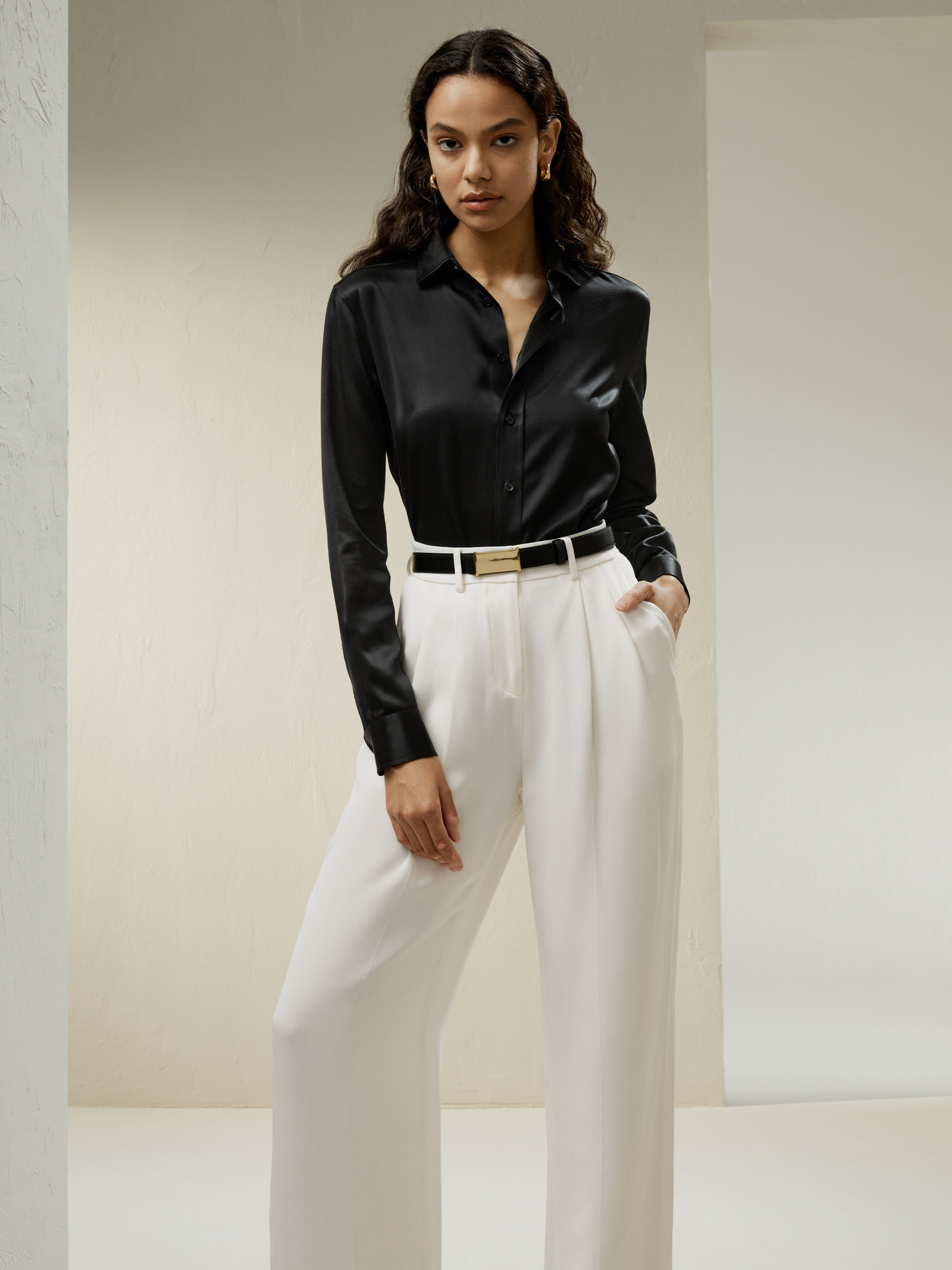 Tailored Silk Shirt | LilySilk