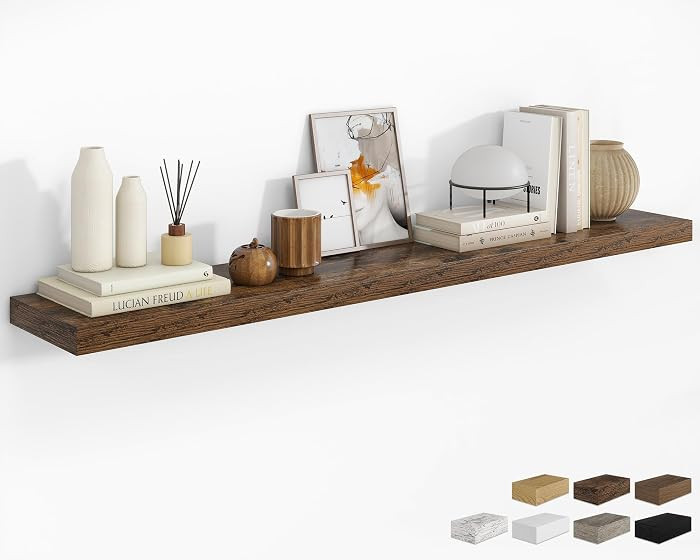 RICHFOCUS 72Inch Floating Shelves for Wall 1 Pack Shelves for Bedroom|Kitchen|Bathroom Wall Mount... | Amazon (US)
