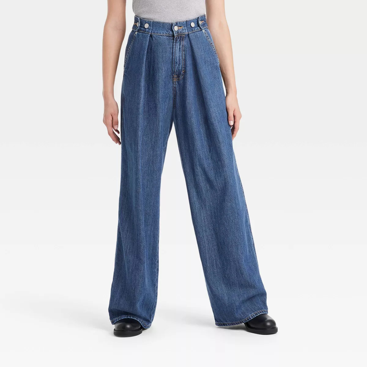Women's High-Rise Two Way Denim Trousers - Universal Thread™ Off-White 2 | Target