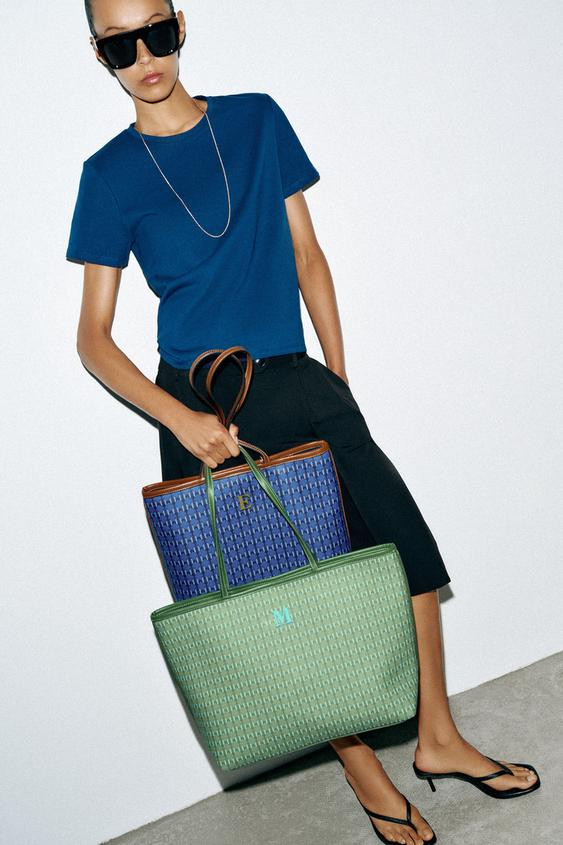 Zara - Printed Shopper Shoulder Bag - Multi-Color - One Size Only - Woman | Zara US