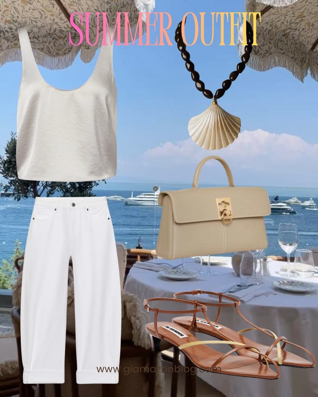 Zara trousers, shell necklace, Cafune bag, jil sander, silk top, white top, cream bag

#LTKsummer #LTKdatenight #LTKeurope