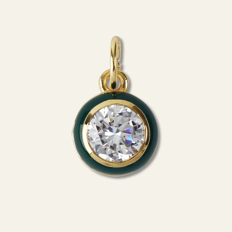 Green Enamel Bezel Charm | HART