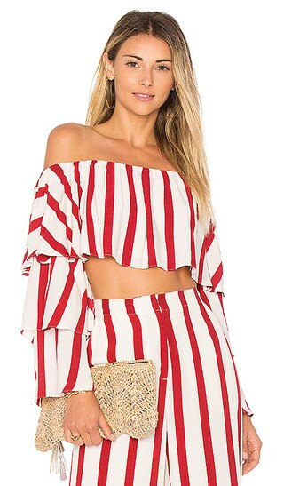 House of Harlow 1960 x REVOLVE Claudine Top in Carmine | Revolve Clothing