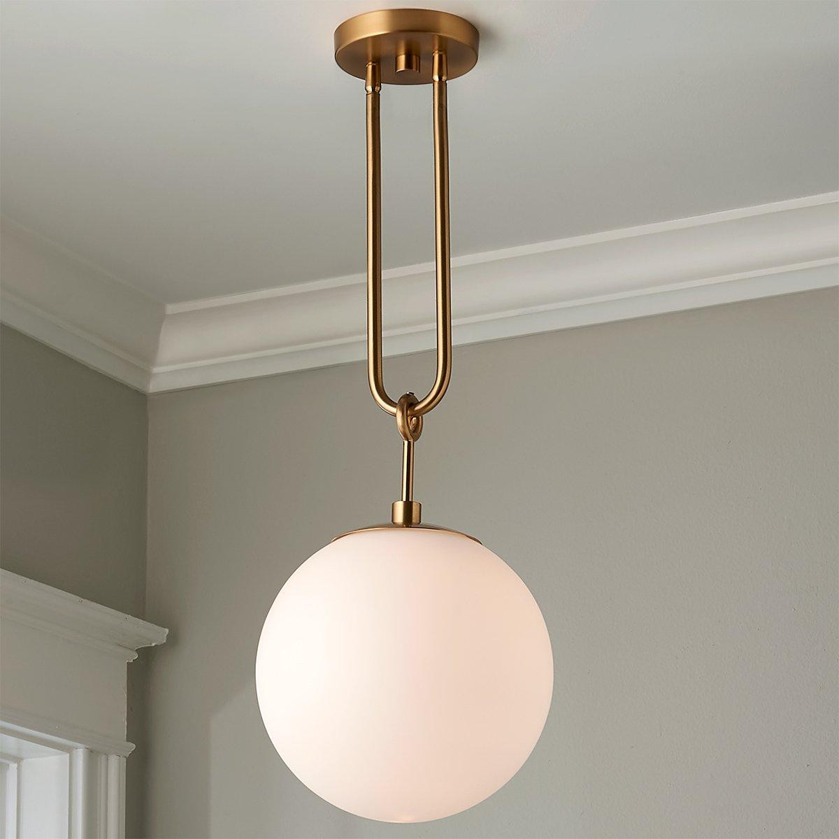 Milky Globe Drop Pendant | Shades of Light