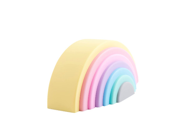 BLUE GINKGO Silicone Rainbow Stacker - Montessori Rainbow Nesting Puzzle | Kids and Toddler Stack... | Amazon (US)