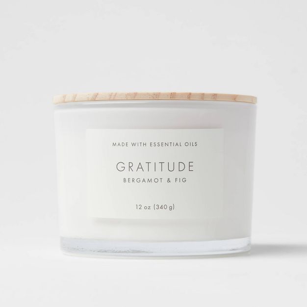 Wood Lidded Glass Wellness Grateful Candle - Project 62™ | Target