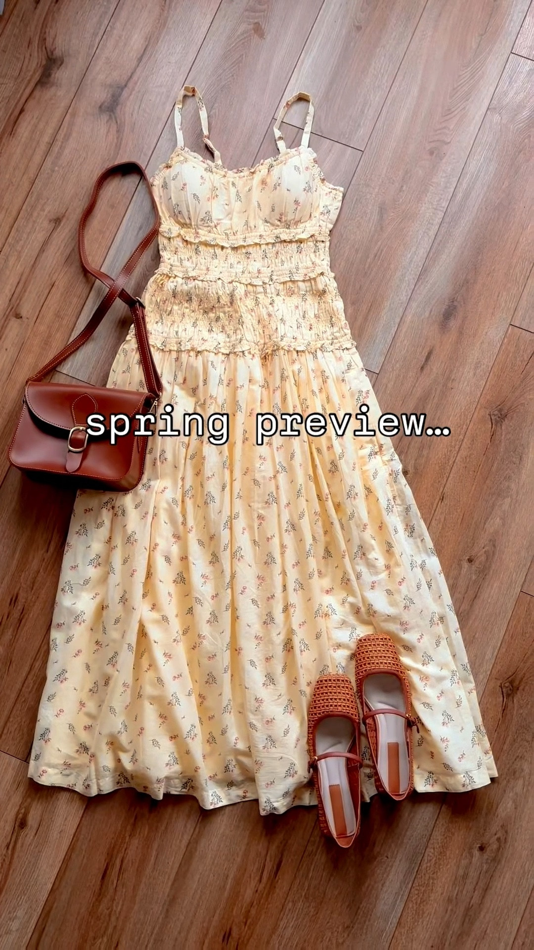 spring outfit ideas. spring fashion. abercrombie outfits. yellow floral midi dress. abercrombie jeans. 

#LTKootd #LTKSeasonal #LTKSaleAlert