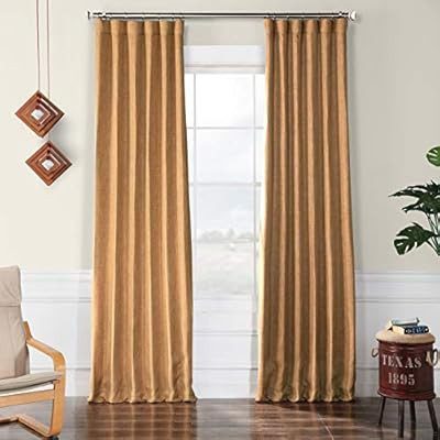 HPD Half Price Drapes BOCH-LN18519-96 Faux Linen Blackout Room Darkening Curtain (1 Panel), 50 X ... | Amazon (US)