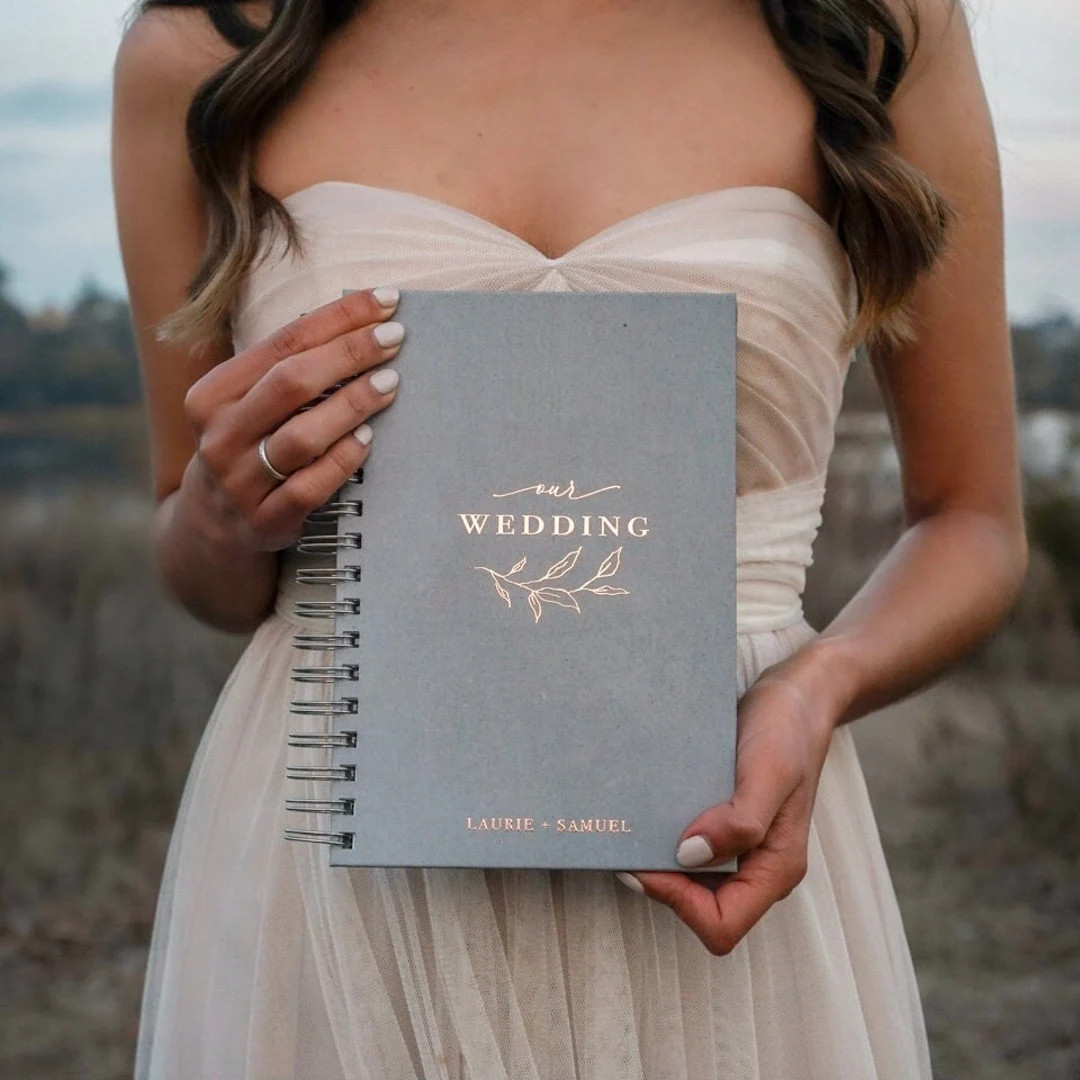 Our Wedding Planner Book / Floral Custom Wedding Planner / Real Gold Foil / Wedding Hard Cover Bo... | Etsy (US)