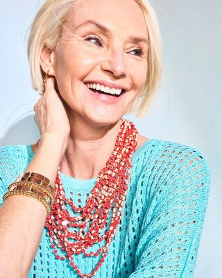 Women's Coral Multi-Strand Necklace in Pink | Chico's | Chico's