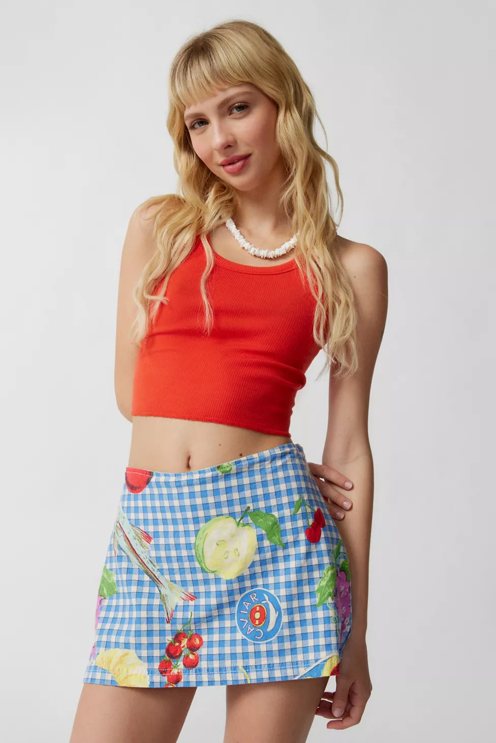UO Dalilah Linen Printed Low-Rise Skort | Urban Outfitters (US and RoW)