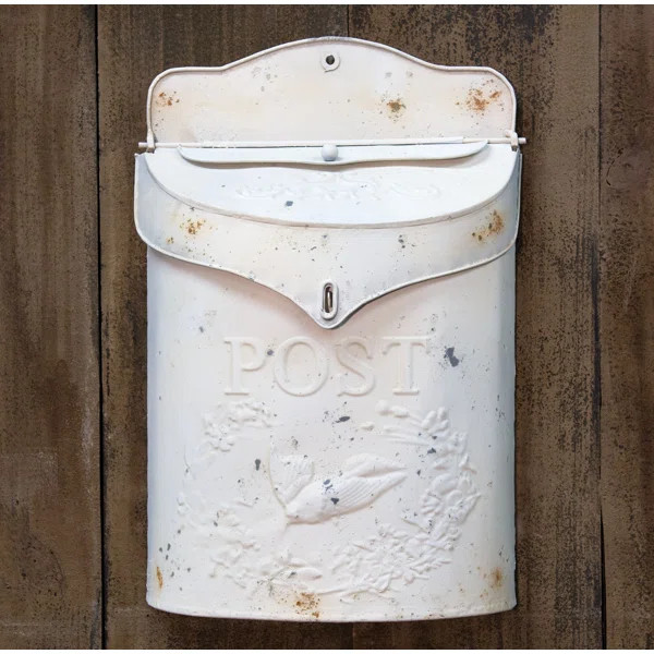 Galvanized Metal Post Box Wall Mounted Mailbox | Wayfair North America