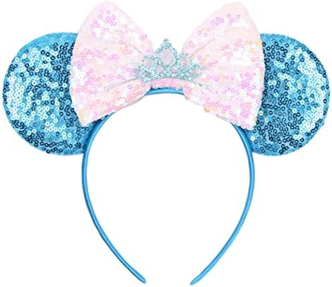 CHIDRA Stylish Mouse Ears Bow Headbands, Glitter Hairbands for Women Girls Kids Party Decoration ... | Amazon (US)