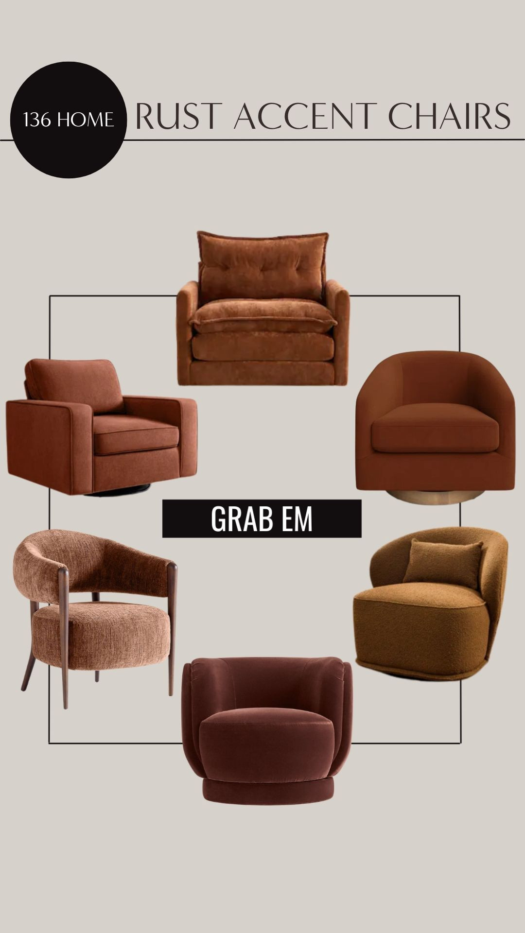 Rust Accent Chairs for the Fall #rust #accentchair #chair #livingroom #homedecor #interiordesign 

 #LTKSeasonal #LTKHome #LTKStyleTip