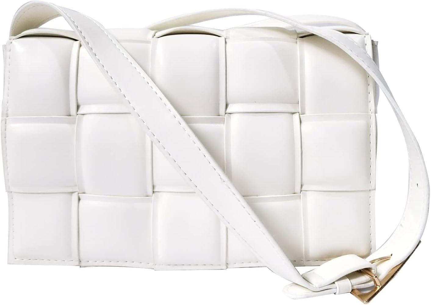 Ling Chuang Woven Crossbody Bags for Women Padded Cassette Shoulder Bag Green Chain Clutch Purses... | Amazon (US)