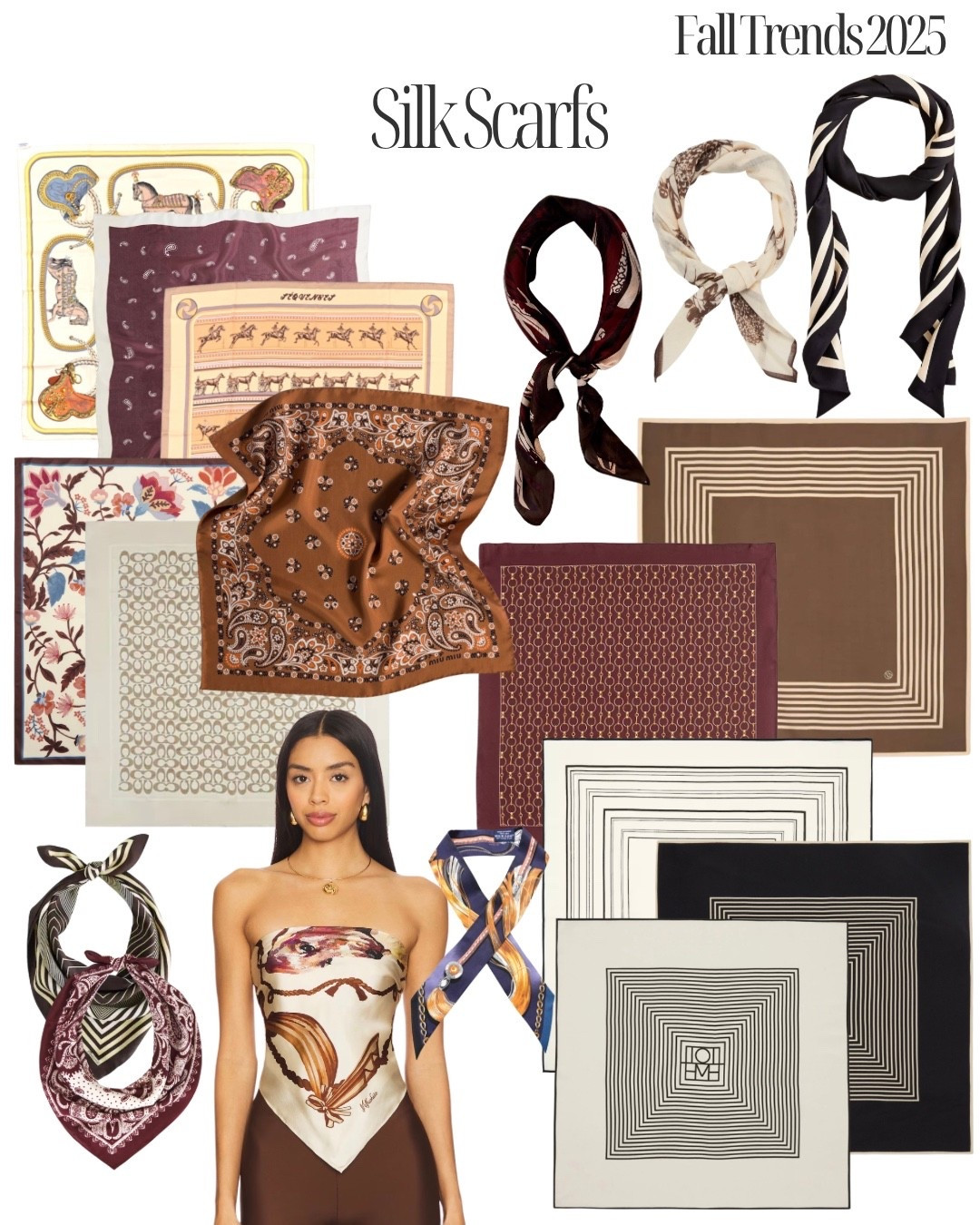 Fall trends 2025: silk scarfs. All the places to shop for silk scarfs to elevate your outfits this season 
#falltrends #scarf #silkscarf 

#LTKSeasonal #LTKFindsUnder50 #LTKFindsUnder100