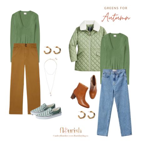 This fall and winter we are seeing the color green at a variety of retailers. For many of us, green can be intimidating to incorporate into our wardrobe. For starters, there is a wide range of shades, making it difficult to select the correct green garment. Autumns and Springs have many shades of greens to choose from, while Summers and Winters have a smaller, but very beautiful range of greens. Summer greens include soft, muted sage and mint greens, while Winter greens range from bright, neon greens to deep and rich evergreens. Unsure what greens are best for your season and how can incorporate them into your wardrobe? Shop our finds to eliminate the guesswork!




#LTKSeasonal #LTKstyletip