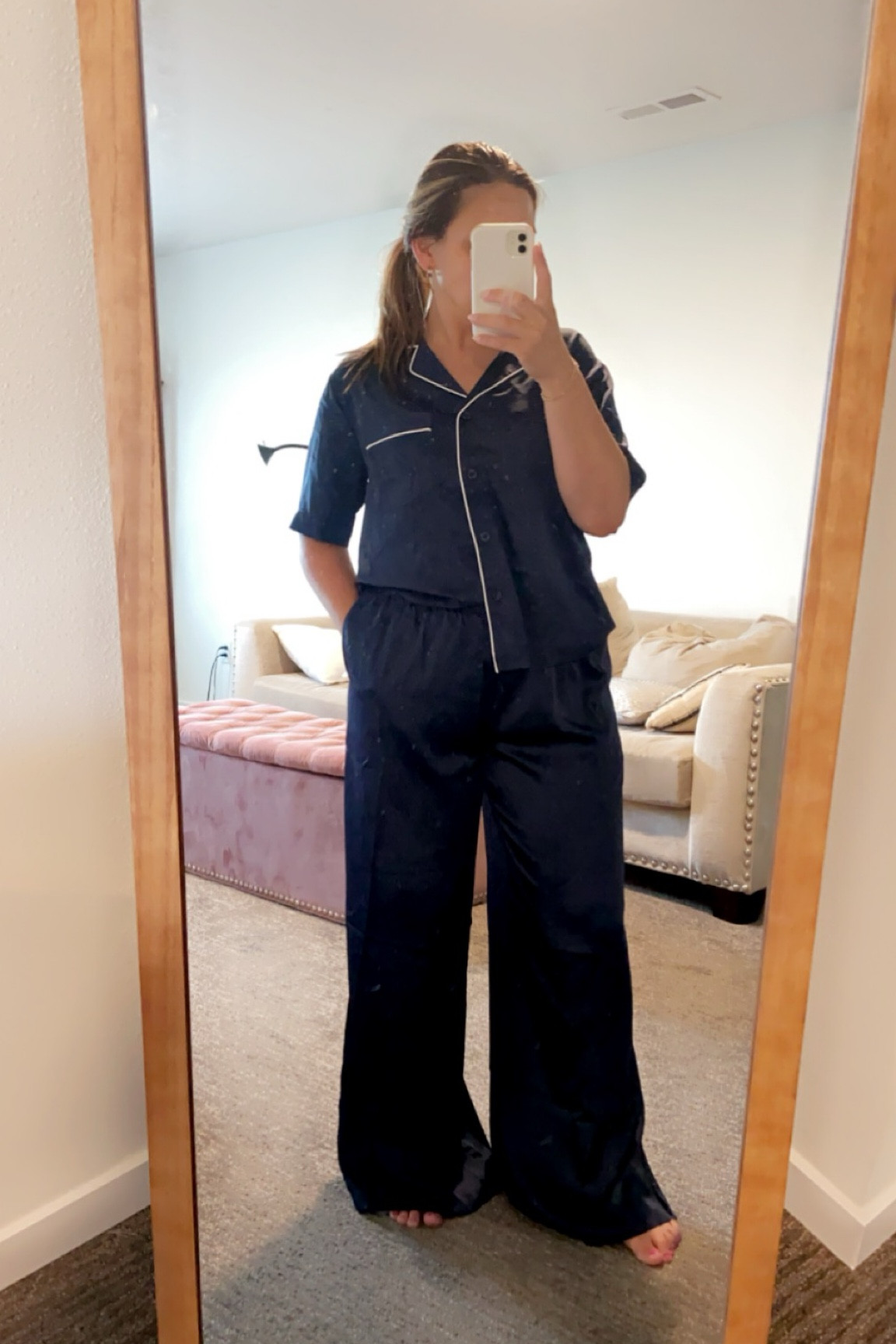 Comfy satin pajamas from target! 💙

#LTKHome #LTKFindsUnder50 #LTKFamily