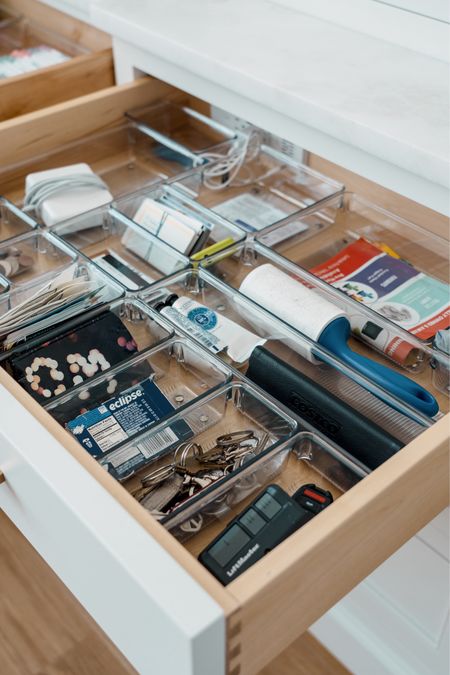 Dedicated organizing in clear bins for pantry and office essentials. Sustainable storage and solutions from Graceful Spaces Organizing 
#organizedoffice #pantry #drawerorganizers


#LTKfamily #LTKhome