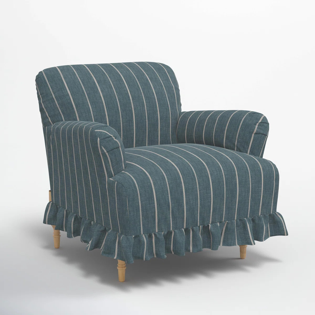 Maggie Ruffle Slipcover Armchair | Birch Lane