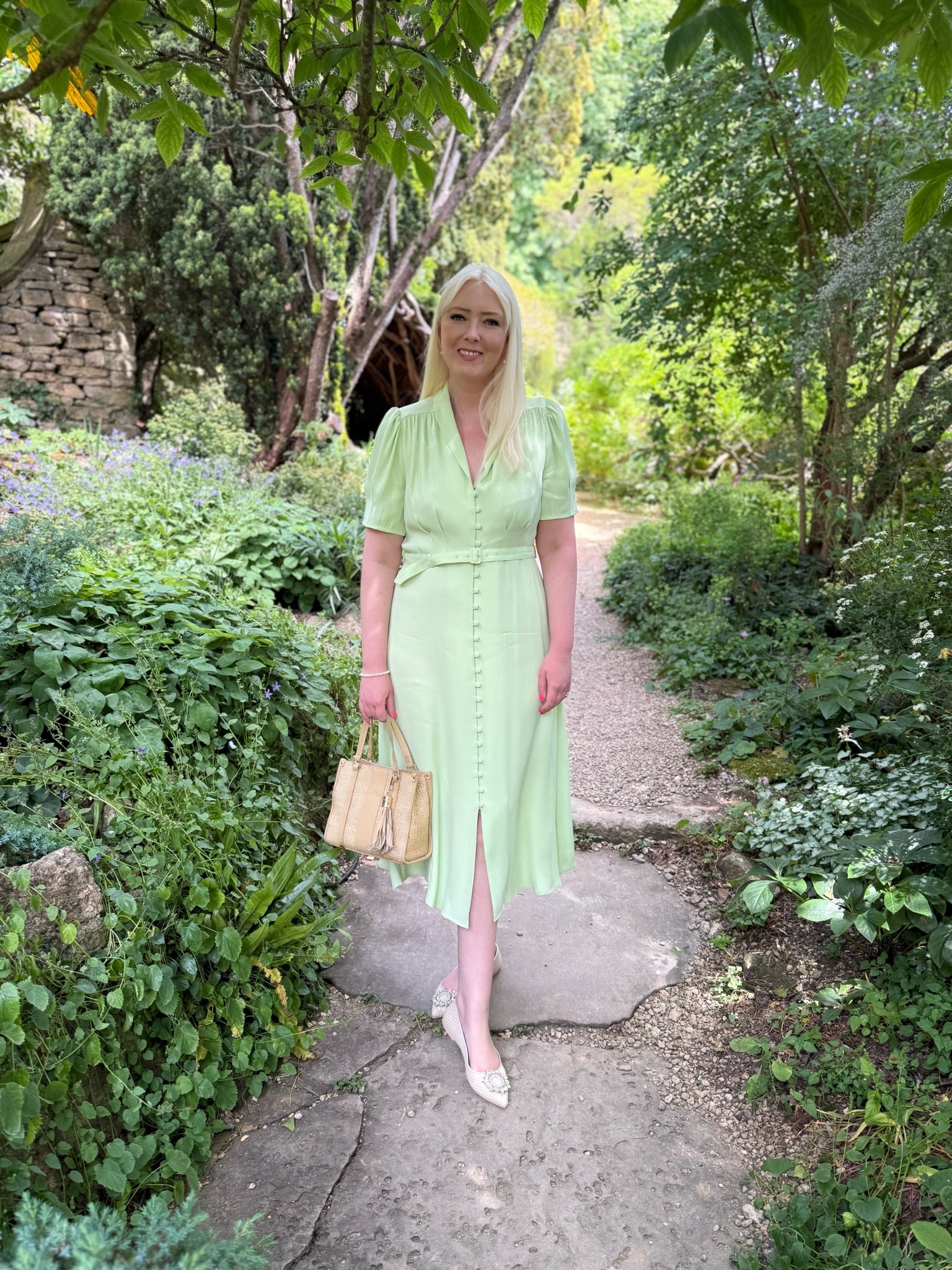 Lady in LIME 🍋‍🟩 

I was in two minds about ordering this Ghost London dress due to the colour, but I absolutely loved it when I tried it on & it turns out that this pastel shade of lime green makes us pale ones look (more) tanned! See the product list for SS26 Ghost dress styles I’ve got my eye on! 

Light Green / Lime Belted Midi Dress - purchased on 50% off sale at Ghost London

Pearl & Gold Drop Earrings & Timeless Bracelet - Dower & Hall

Raffia Mini Tote Bag - Russell & Bromley (past)

Raffia Pointed Crystal Buckle Flats - Pretty Ballerinas (past)

#LTKeurope #LTKsale #LTKsummer #LTKdresses #LTKuk