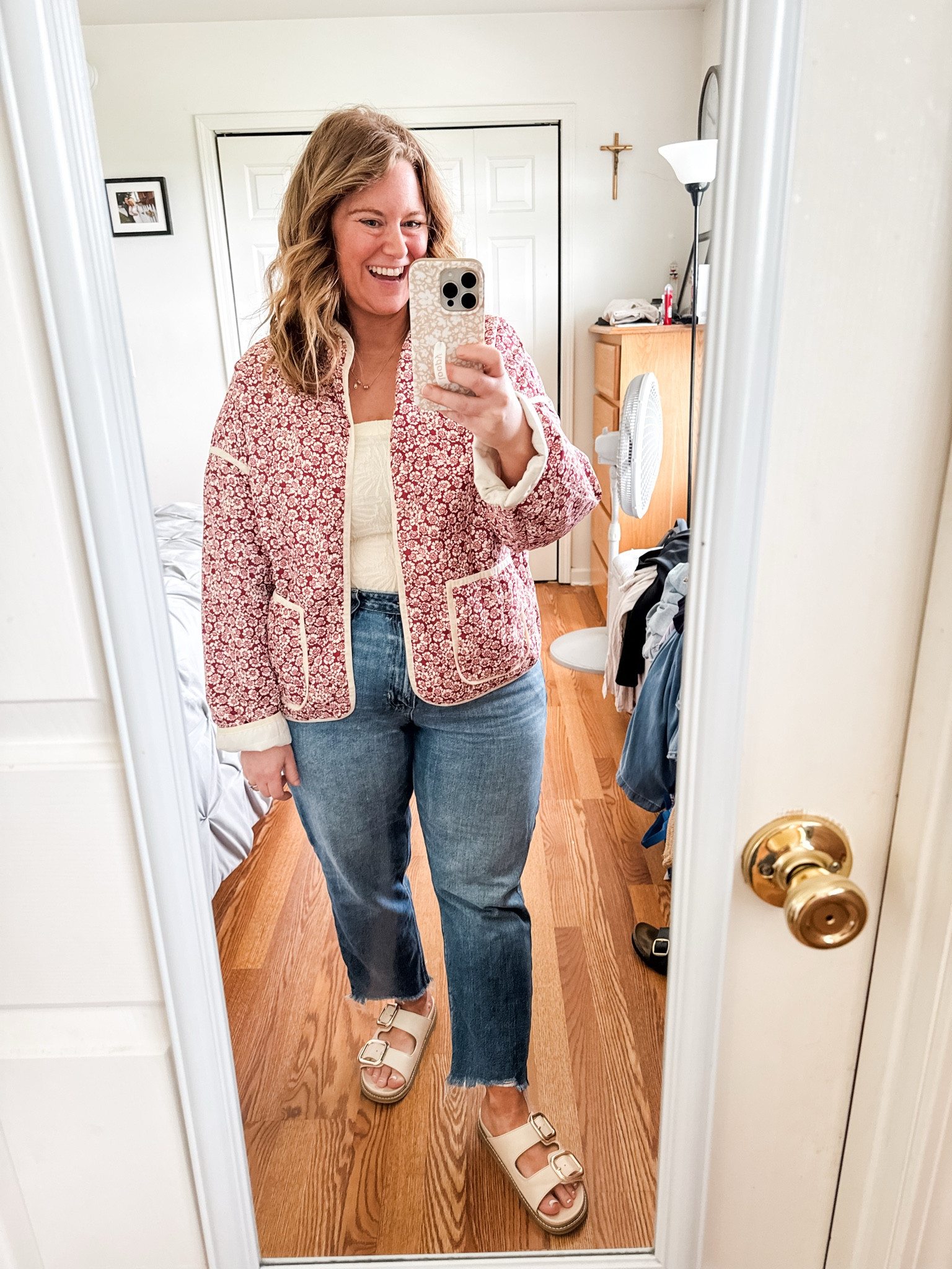 Wearing an XL in my jacket and a large in my tank.  Jeans are a 14 x short.

#LTKootd #LTKSeasonal #LTKMidsize