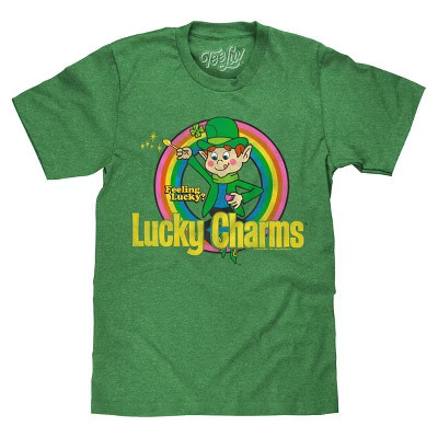 Tee Luv Feeling Lucky? Lucky Charms Leprechaun T-Shirt - Green Small | Target