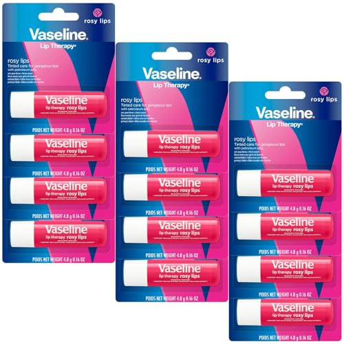 Vaseline Lip Therapy Rosy Lips 12-Pack – Moisturizing Balm, Lip Care for Dry Lips, 0.16 Oz Ea | Amazon (US)