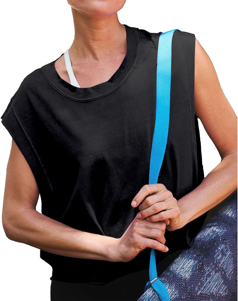 Ainangua Oversized Tank Top for Women Sleeveless Athletic Cropped Activewear Workout Yoga Gym Top... | Amazon (US)