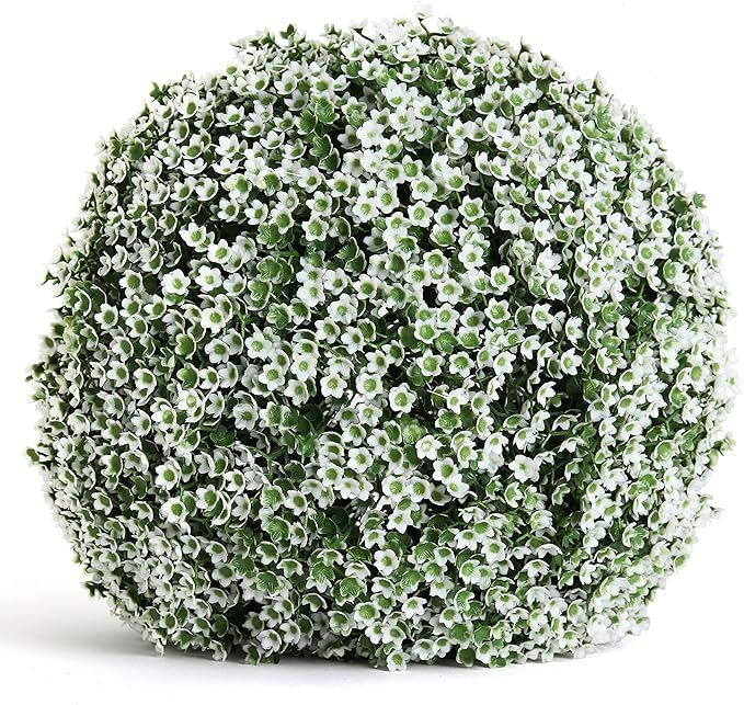 3rd Street Inn Medium Baby's Breath Topiary Ball - Artificial Plant Set - Indoor/Outdoor Wedding ... | Amazon (US)